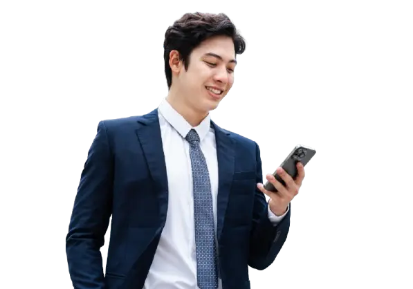 Image showing a happy Filipino TM SIM customer celebrating successful TM SIM registration.